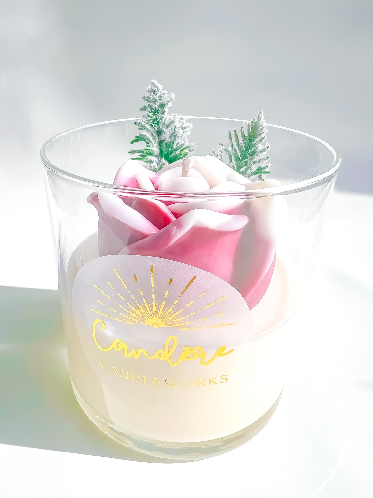 Rose Container Candle - Classic Red