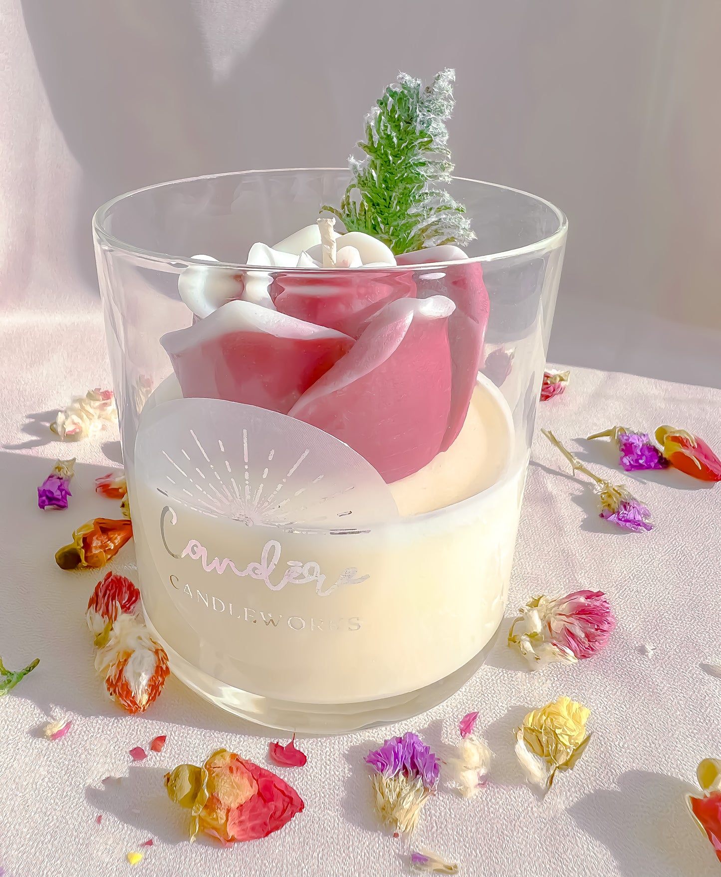 Rose Container Candle - Classic Red