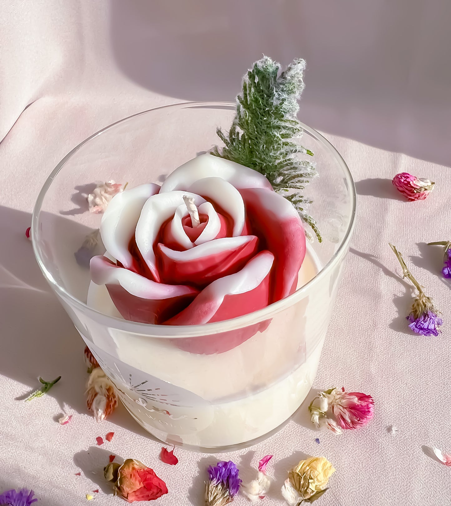 Rose Container Candle - Classic Red