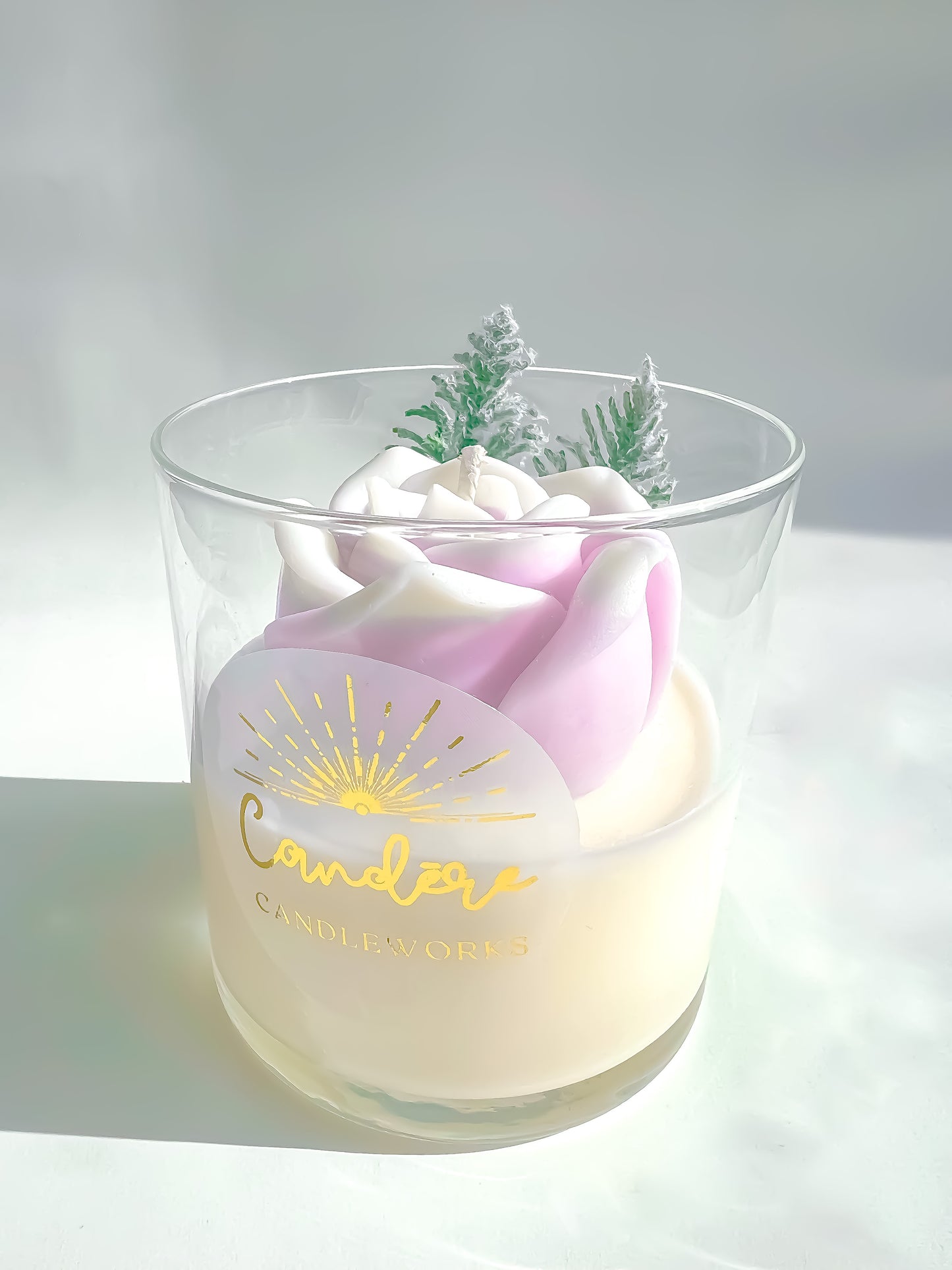 Rose Container Candle - Lilac