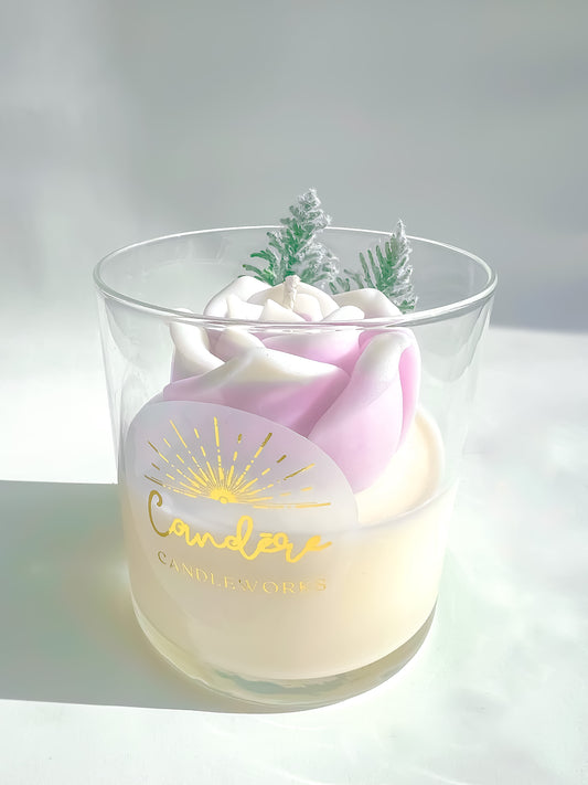 Rose Container Candle - Lilac