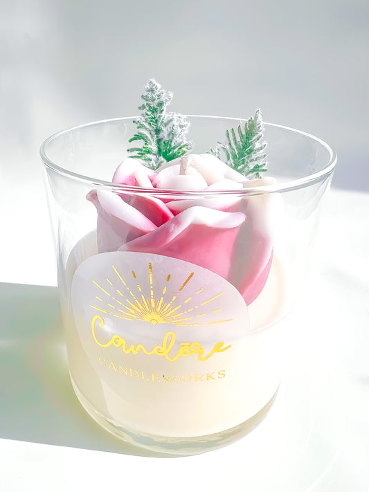 Rose Container Candle - Classic Red